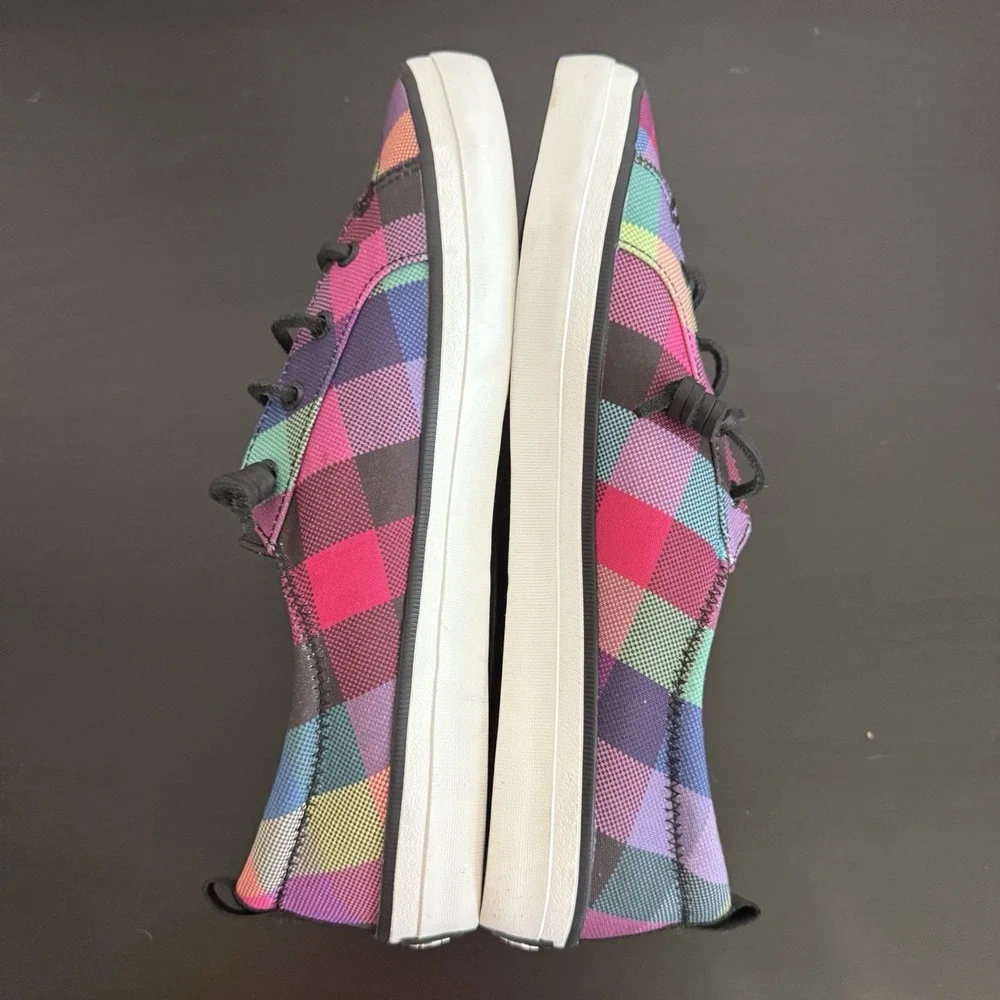 Sperry‎ Women's Crest Vibe Seacycled Black/Sneakers STS88473 Size 11 Pink Plaid